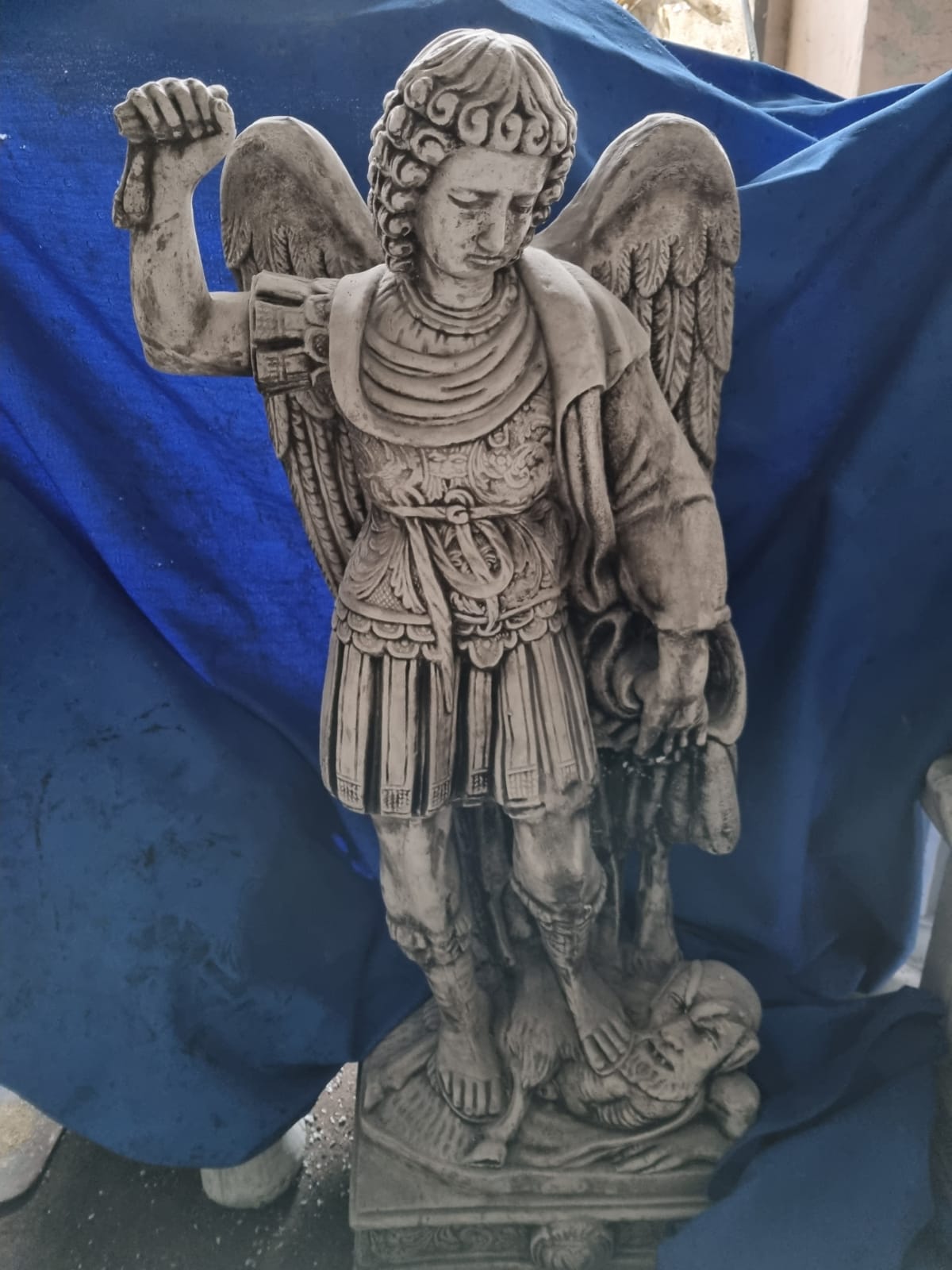 Gartenfigur Schutzengel Mit Kindern – 40,6 Cm, Aus Kunstharz, Wetterfest Für Garten & Haus