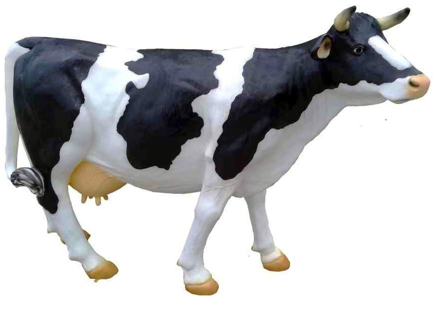 MGM 387062 Holstein Kuh Figur - Handbemaltes Spielzeug Tier 14x8 Cm Für Sammlung Oder Diorama