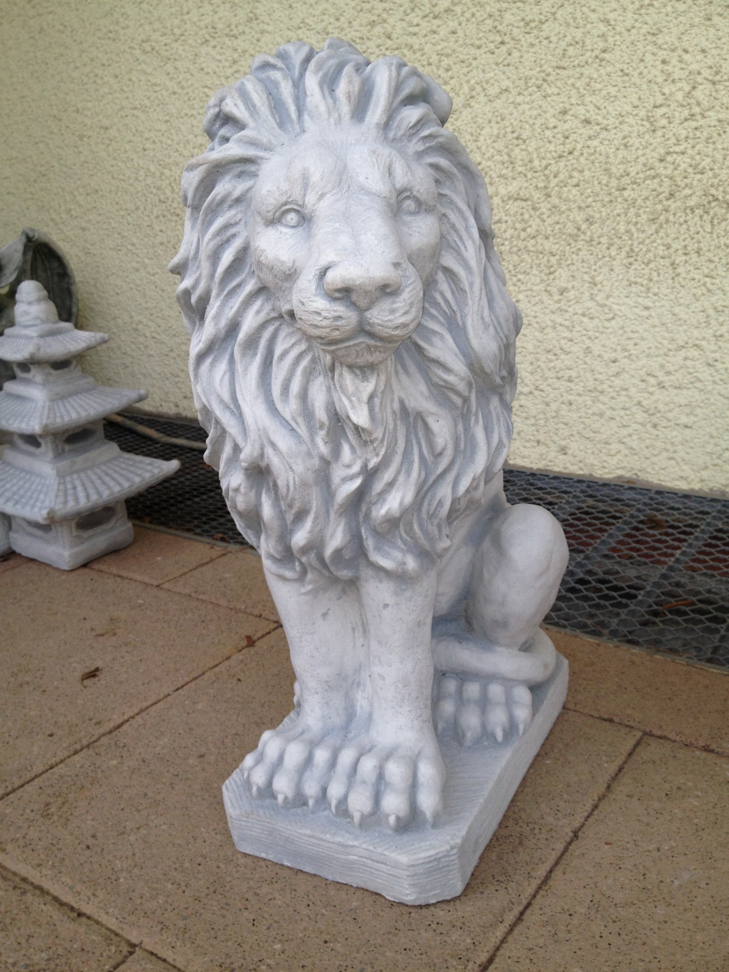 Design Toscano Löwe Von Florenz Statue – Aus Kunststein, Handbemalt, Für Garten & Wohnraum
